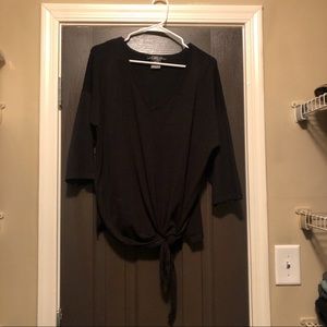 Black Tie Waist Sweater